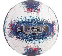 Ballon de Volley-Ball, T5, 280g, Motif Éclaboussures Bleu et Rouge, Cousu Machine