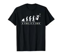 Ballon de Volleyball Amusant pour Filles, évolution du Volley-Ball T-Shirt Graphique avec Valeur, Homme, Noir, M