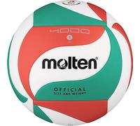 Molten Ballon de volley-ball V5M4000 – Blanc/vert/rouge – Taille 5
