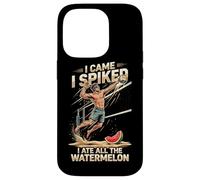 Ballon de Volleyball I Came I Spiked I Ate All The Watermelon Coque pour iPhone 14 Pro