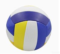 Ballon de volleyball professionnel avec surface texturée antidérapante pour jeux de plage et entraînement officiel de compétition Bleu/blanc (A) Taille 5