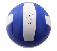 Ballon de volleyball robuste de taille 5 pour le renforcement des compétences en intérieur, les jeux d'équipe en plein air et pour le volleyball de plage en PVC souple et en caoutchouc (A)