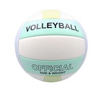 Ballon de volleyball super doux officiel taille 5 - Ballon de volleyball imperméable avec pompe - Extérieur et intérieur pour piscine, plage, gym, salle de sport (D)