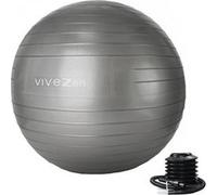 Tapis de sport Vivezen Ballon de yoga, fitness, gymnastique - Diam 55 cm - Gris -
