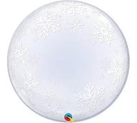 Ballon Déco Bubble Flocons De Neige 24 61 Cm Qualatex® - Transparent - Diamètre: 24 / 61 cm Transparent G