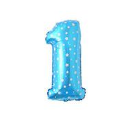 Ballon décoratif en aluminium en forme de chiffre de 81,3 cm pour anniversaire, mariage, vacances, cadeau de décoration de type 1, étoile bleue