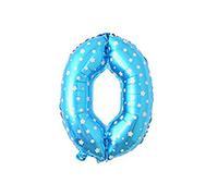 Ballon décoratif en aluminium en forme de chiffre de 81,3 cm pour anniversaire, mariage, vacances, cadeau de décoration type 0, étoile bleue