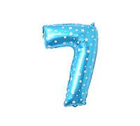 Ballon décoratif en aluminium en forme de chiffre de 81,3 cm pour anniversaire, mariage, vacances, cadeau de vacances, style 7, étoile bleue