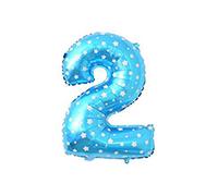 Ballon décoratif en aluminium en forme de chiffre de 81,3 cm pour anniversaire, mariage, vacances, cadeau de vacances, style 2, étoile bleue