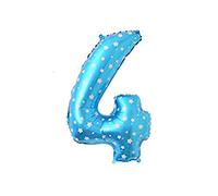 Ballon décoratif en aluminium en forme de chiffre de 81,3 cm pour anniversaire, mariage, vacances, cadeau de vacances, style 4, étoile bleue