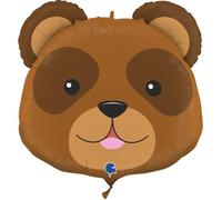 Ballon décoratif - GRABO - Tête d'ours - Aluminium - 74 cm - Marron