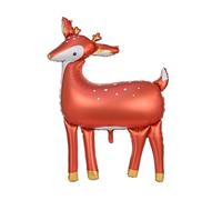 Ballon décoratif - PARTYDECO - Cerf debout - 80x105cm - Marron - Noël