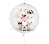 Ballon décoratif - PTIT CLOWN - Lapins Crétins - Aluminium - 40 cm - Blanc