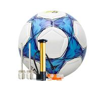 Ballon d'entraînement - Ballon de football structuré en plein air - Taille réglementaire - Ballon de football pour jeunes - Avec pompe et filet - Ballon de stockage d'air renforcé pour l'école, la