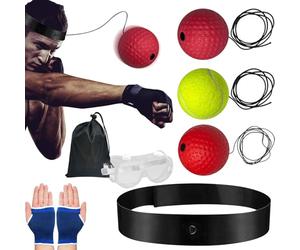 Ballon D'entraînement De Boxe | Ensemble Ďe Balles Réflexes Đe B́oxe | Ţraining B̀all Śet - Intégration Interactive D́e L'application Boxball - Idéal Pour Le Timing, La Précision, Ļa Concentr