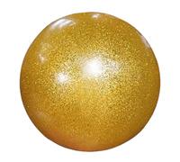 Ballon d'entraînement de gymnastique - 18 cm, 400 g, boule rythmique, finition rose doré, construction en plastique, structure de contrôle équilibrée pour les compétitions d'exercices de fitness