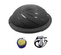 Ballon d'équilibre pour entraînement complet du corps avec pompe et corde - 58 cm - Noir