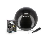 Ballon d'exercice antidérapant - HMS - 75 cm - Noir - Antidérapant - Pompe incluse - Poids max utilisateur 100 kg - Yoga