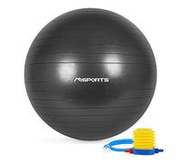 Ballon d'exercice Premium Anti Burst avec pompe + application d'entraînement GRATUIT 55 cm - Ballon assis de 105 cm - Ballon de fitness avec affiche d'exercice médecine-ball