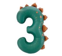 Ballon Dinosaure Vert Chiffre 3 Gonflable | Ballon Chiffre Anniversaire, 1 Pièce Géant Décoration Anniversaire Garçon Fille, Idéal pour Hélium Animaux Jungle Fête