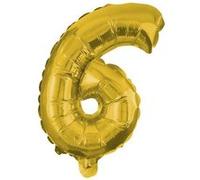 Ballon doré 32 cm - Chiffre 6 NA G