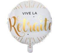 Santex Ballon Alu Vive la Retraite 6239-1 35 cm Sachet de 1