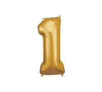 ballon en aluminium 33 x 86 cm or numéro 1