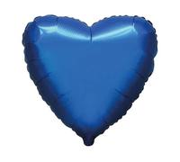 Ballon en aluminium 46cm Coeur Satin Noir