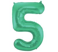 Ballon en aluminium Ballon numéro anniversaire vert 86 cm