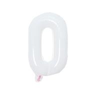 Ballon en aluminium blanc de 40 cm Lettre O à gonfler à l'hélium