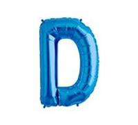 Ballon en aluminium bleu 40 cm Lettre D