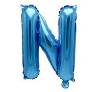 Ballon en aluminium bleu de 40 cm lettre N à gonfler à l'hélium