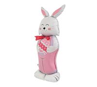 Ballon en aluminium Bunny debout - Action d'expansion volumétrique pneumatique, dimensions 150,0 x 55,0 x 15,0 cm, film en aluminium, composant de stabilité structurelle radiale, pièce de poids 120,0