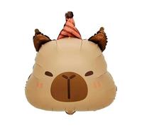 Ballon en aluminium Capybara tête d'anniversaire 48x38cm