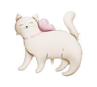 Ballon en aluminium chat 83 x 77 cm - Ballon à l'hélium ou à air - Ballon pour anniversaire d'enfant fille - Ballon en aluminium animal - Décoration d'anniversaire et de fête - Blanc rose