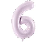Ballon en aluminium chiffre 6 SIX violet 72 cm