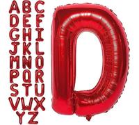 Ballon en aluminium de 100 cm Lettre D pour décoration d'anniversaire, mariage, fête et ainsi de suite (lettre D)