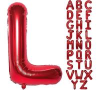 Ballon en aluminium de 100 cm Lettre L pour décoration d'anniversaire, mariage, fête et ainsi de suite (lettre L)