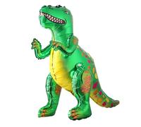 Ballon en aluminium de 105 cm Motif dinosaure T-Rex Vert Décoration de fête Convient à l'hélium (Vert #02)
