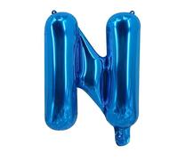 Ballon en aluminium de 40 cm - Lettres décoratives pour anniversaire - Bleu N