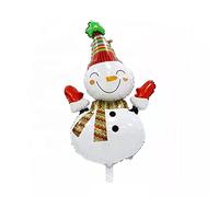Ballon en aluminium de Noël - Bonhomme de neige rouge - Environ 109 x 69 cm - Grand modèle - Taille XL - Décoration de fête de Noël - Décoration de fête - Kopper-24