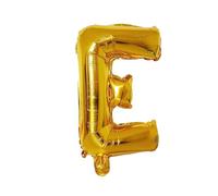 Ballon en aluminium doré de 40 cm Lettre E à gonfler à l'hélium
