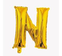 Ballon en aluminium doré de 40 cm lettre N à gonfler à l'hélium