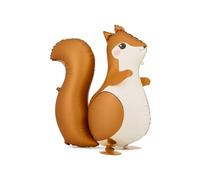 Ballon en aluminium écureuil en continu - 59 x 51 cm - Pour hélium - Avec pieds de 15 cm - Ballon en aluminium - Figurine d'animal comme décoration de fête d'anniversaire - Motif animal de la forêt