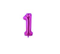 Ballon en aluminium en forme de chiffre pour fille - 40 cm - Ballon d'anniversaire pour garçon et fille - 1er 18 - 25 ans - Ballons de remise de diplôme - décoration de séance photo - rouge rose