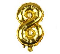 Ballon en aluminium en forme de chiffre pour garçon et fille - 40 cm - Ballon d'anniversaire pour 1er 1, 18, 25, fête d'anniversaire - ballons de remise de diplôme - décoration de séance photo - doré