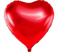 Ballon en aluminium en forme de cœur Décoration Saint-Valentin rouge 45cm