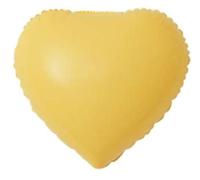 Ballon en aluminium en forme de cœur jaune pastel, 45 cm