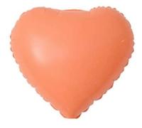 Ballon en aluminium en forme de cœur orange pastel, 45 cm