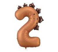 Ballon en aluminium en forme de dinosaure en forme de chiffre 2 - 92 cm - Mélange